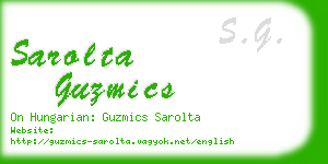 sarolta guzmics business card